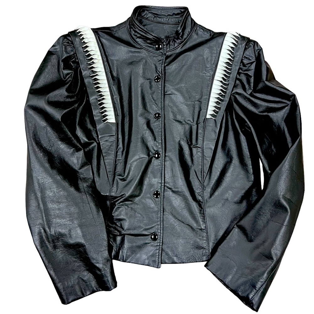 Leathercraft| Vintage Slim cut Moto leather puffer style jacket
